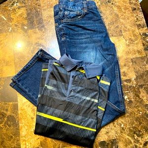 CLEARANCE- Boys Jeans straight rector Size 14 and Fila Large Golf shirt